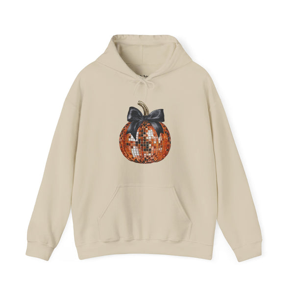 Disco Pumpkin Bow Unisex Heavy Blend Hooded Sweatshirt Hoodie