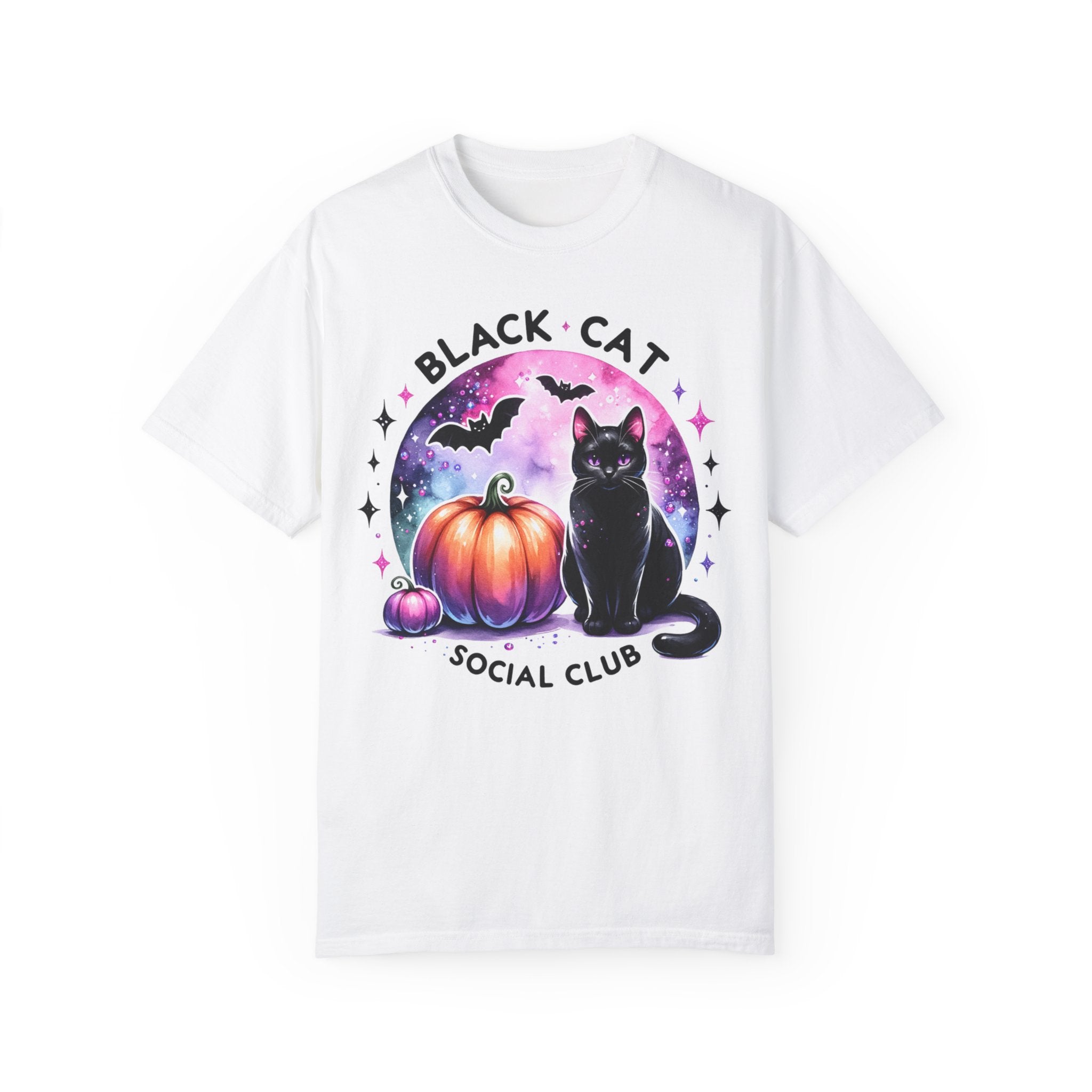 Black Cat Social Club Halloween Comfort Colors Unisex Garment-Dyed T-shirt