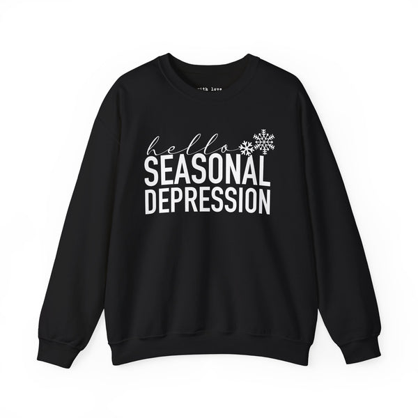 Hello Seasonal Depression Winter Mental Health Unisex Heavy Blend Crewneck Sweatshirt