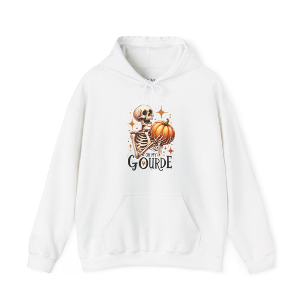 Oh My Gourde Skeleton Pumpkin Fall Unisex Heavy Blend Hooded Sweatshirt