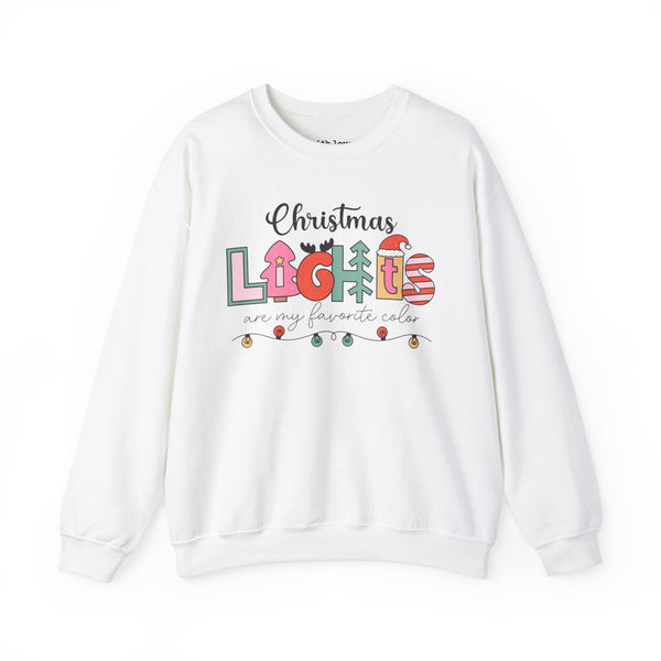 Christmas Lights Are My Favorite Color Unisex Heavy Blend Crewneck Sweatshirt