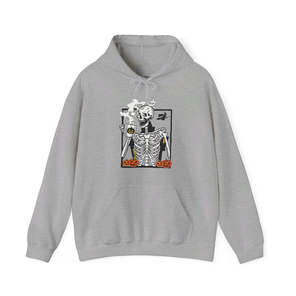 Skeleton Coffee Halloween Unisex Heavy Blend Hooded Sweatshirt