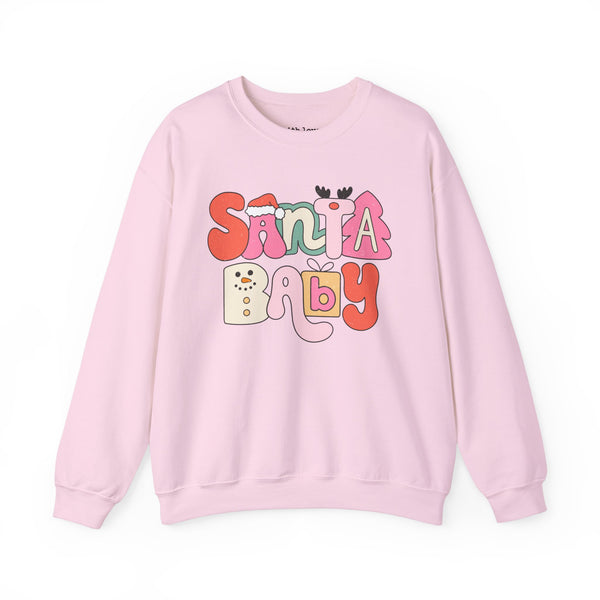 Santa Baby Retro Christmas Unisex Heavy Blend Crewneck Sweatshirt