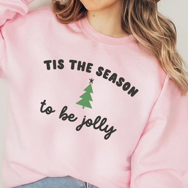 Tis the Season to Be Jolly Christmas Unisex Heavy Blend Crewneck Sweatshirt