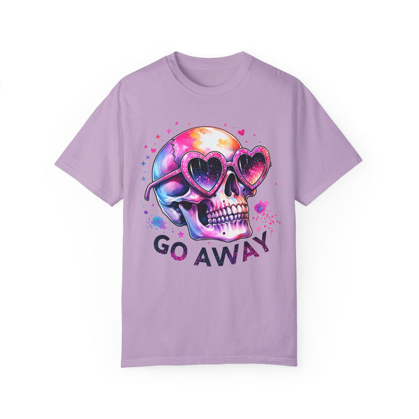 Go Away Antisocial Social Anxiety Skull Comfort Colors Unisex Garment-Dyed T-shirt