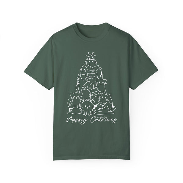 Merry Catmas Christmas Comfort Colors Unisex Garment-Dyed T-shirt