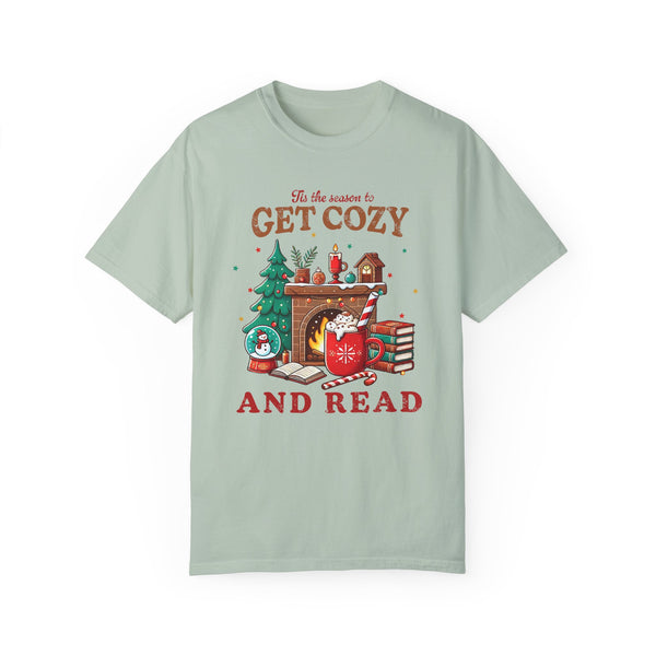 Tis the Season to Get Cozy and Read Christmas Comfort Colors Unisex Garment-Dyed T-shirt