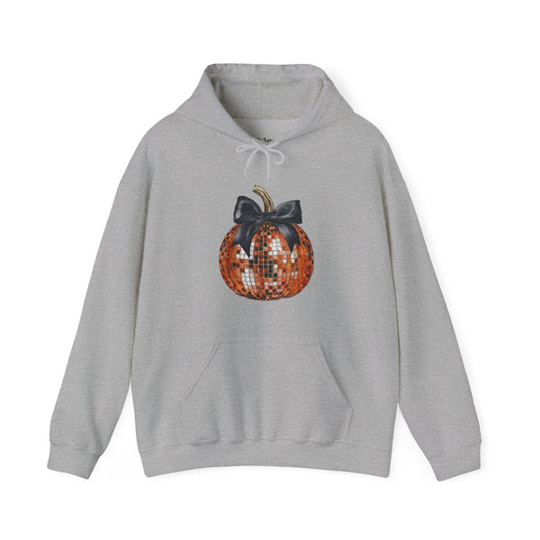 Disco Pumpkin Bow Unisex Heavy Blend Hooded Sweatshirt Hoodie