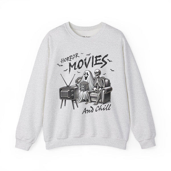 Horror Movies and Chill Halloween Unisex Heavy Blend Crewneck Sweatshirt