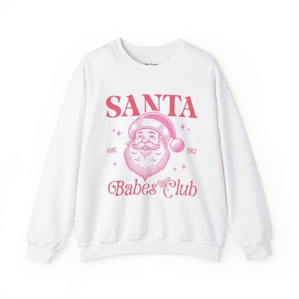 Santa Babes Club Christmas Unisex Heavy Blend Crewneck Sweatshirt