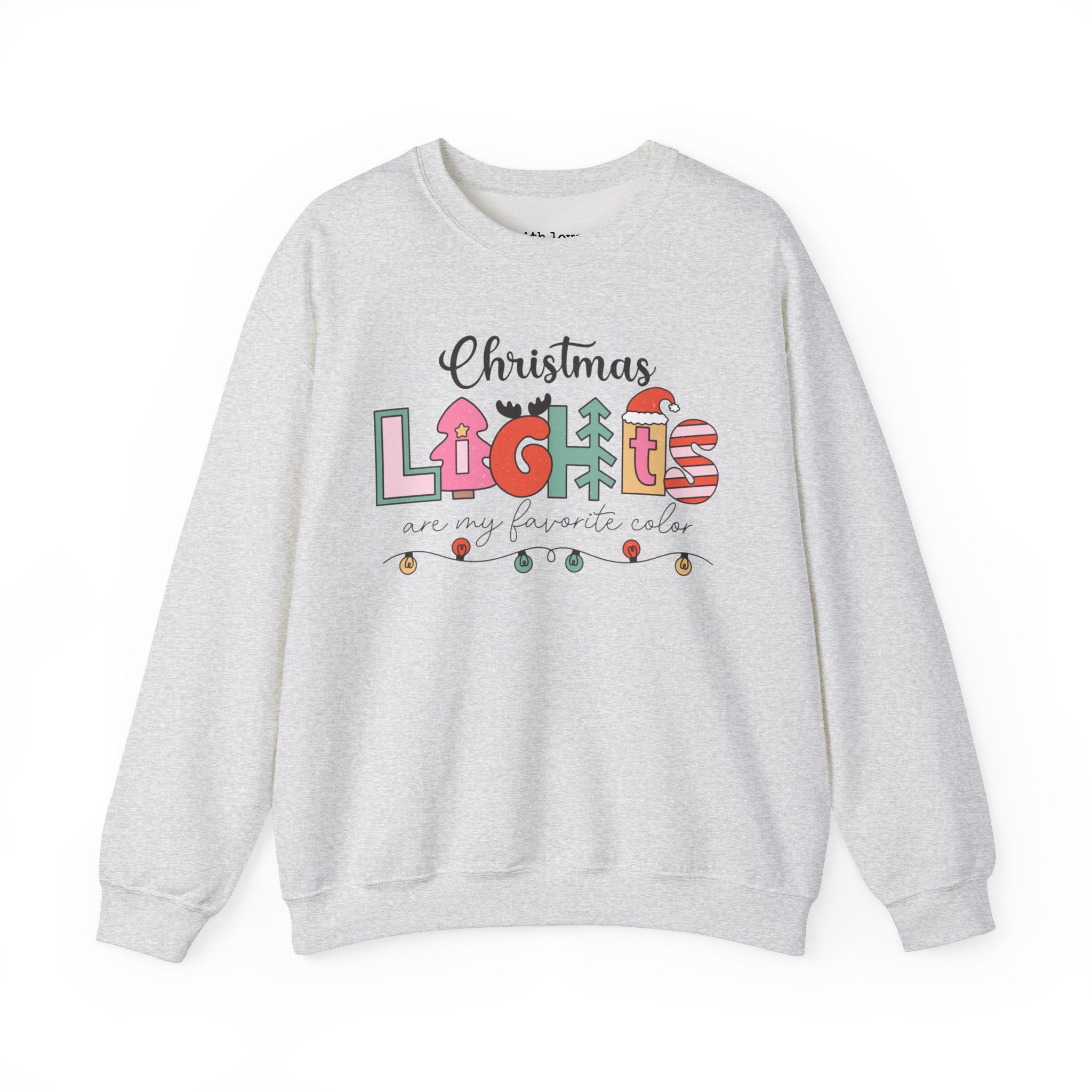 Christmas Lights Are My Favorite Color Unisex Heavy Blend Crewneck Sweatshirt