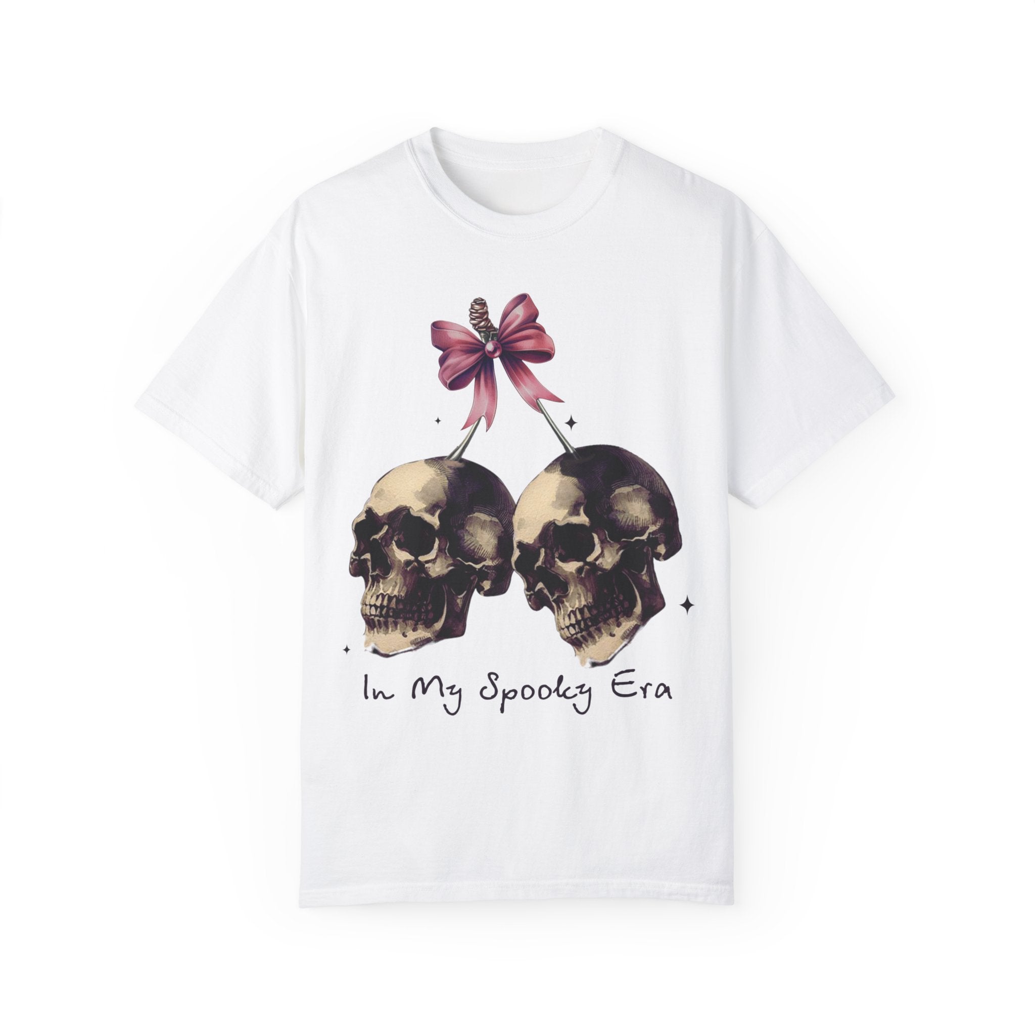 In My Spooky Era Halloween Skulls Bows Comfort Colors Unisex Garment-Dyed T-shirt