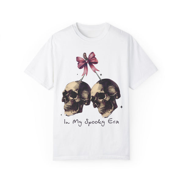 In My Spooky Era Halloween Skulls Bows Comfort Colors Unisex Garment-Dyed T-shirt