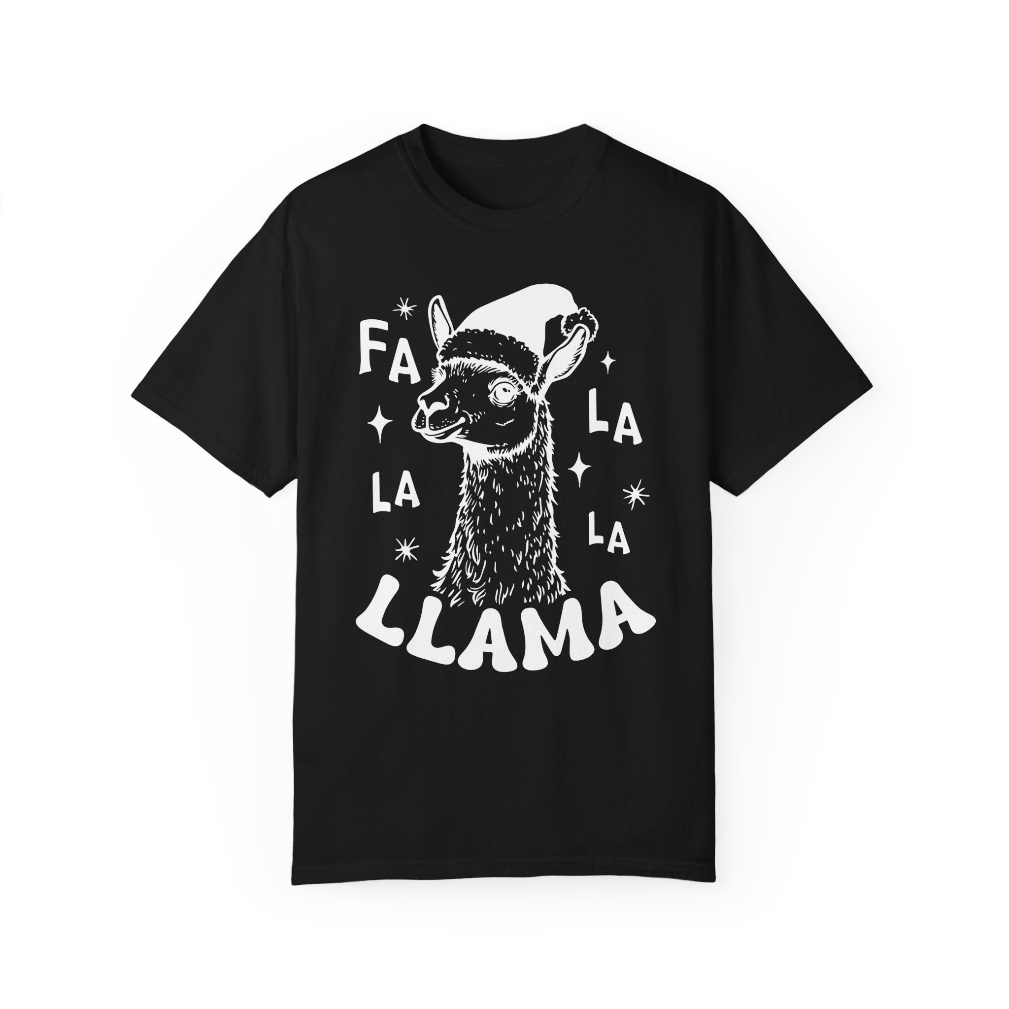 Fa La La Llama Christmas Comfort Colors Unisex Garment-Dyed T-shirt