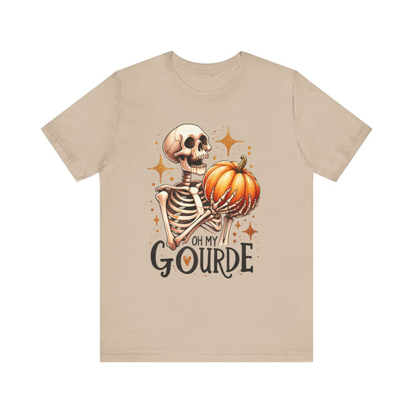 Oh My Gourd! Halloween Fall Pumpkin Skeleton Bella Canvas Unisex Jersey Short Sleeve Tee