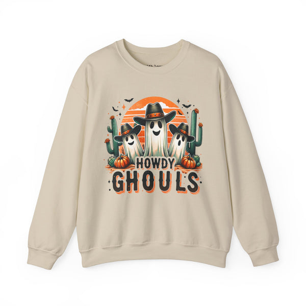 Howdy Ghouls Western Halloween Unisex Heavy Blend Crewneck Sweatshirt