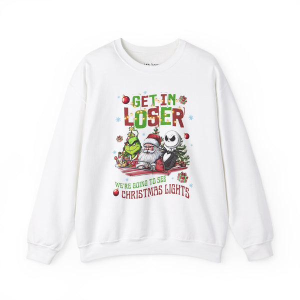 Get in Loser, We’re Going to See Christmas Lights Unisex Heavy Blend Crewneck Sweatshirt