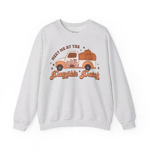 Meet Me at the Pumpkin Patch Fall Truck Unisex Heavy Blend Crewneck Sweatshirt