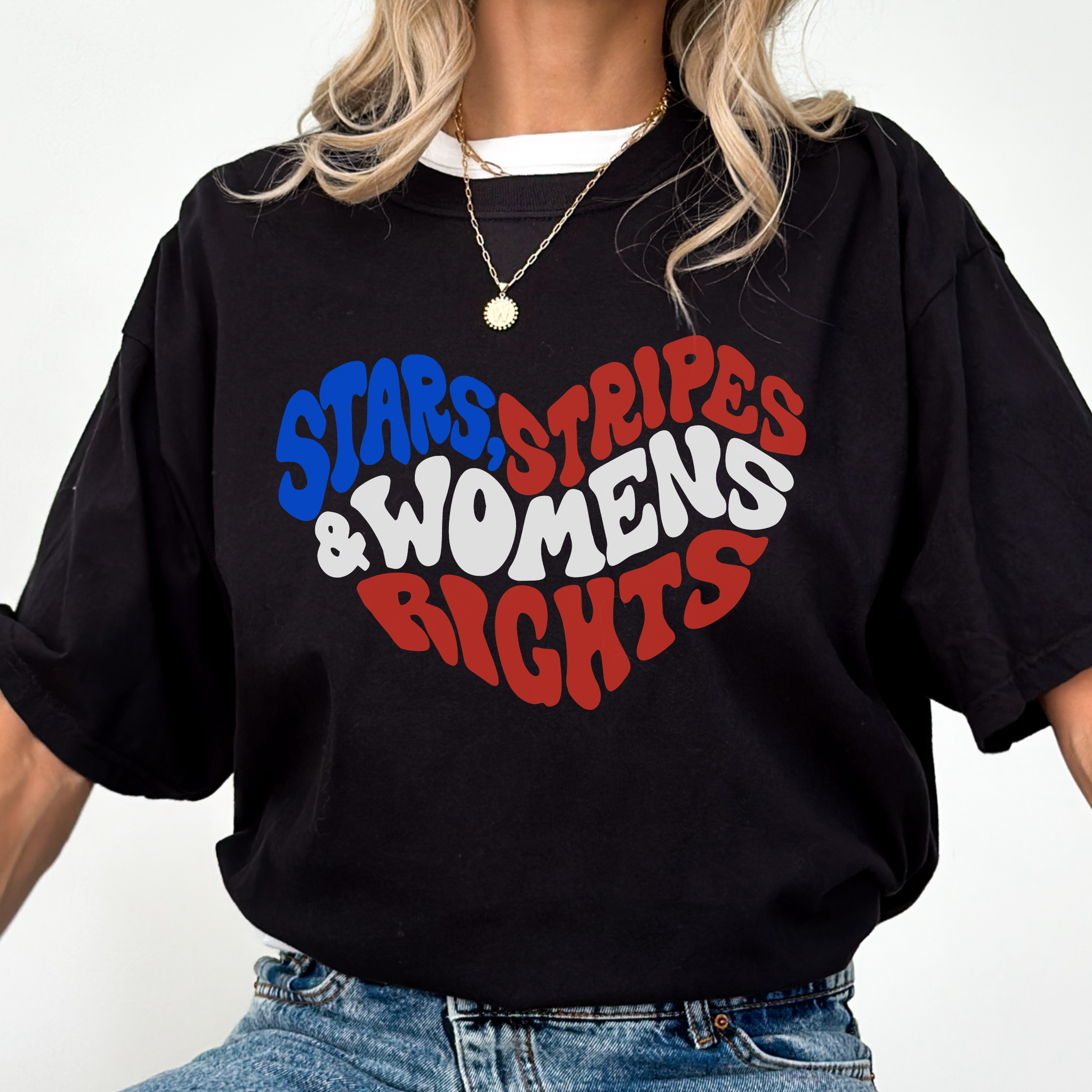 Stars, Stripes, and Women’s Rights Fourth of July Patriotic Comfort Colors Unisex Garment-Dyed T-shirt
