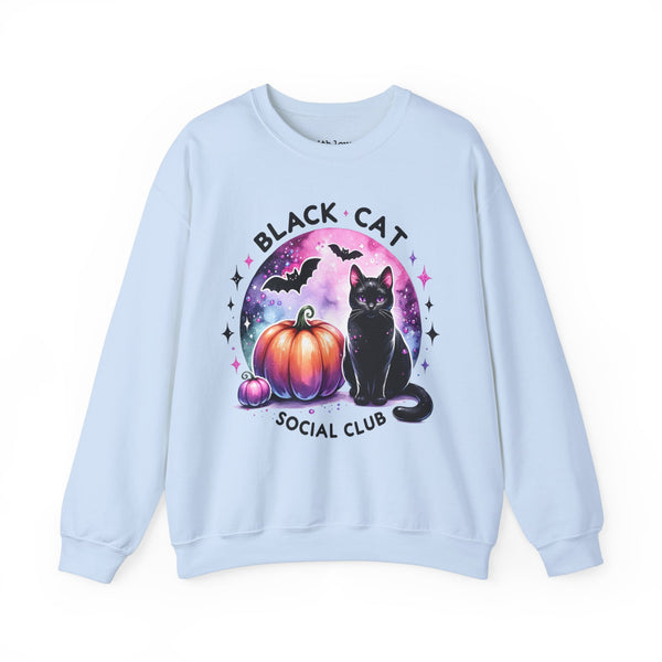 Black Cat Social Club Halloween Unisex Heavy Blend Crewneck Sweatshirt