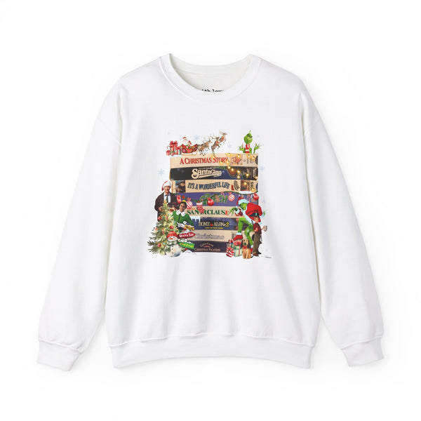 Christmas Movies VHS Unisex Heavy Blend Crewneck Sweatshirt