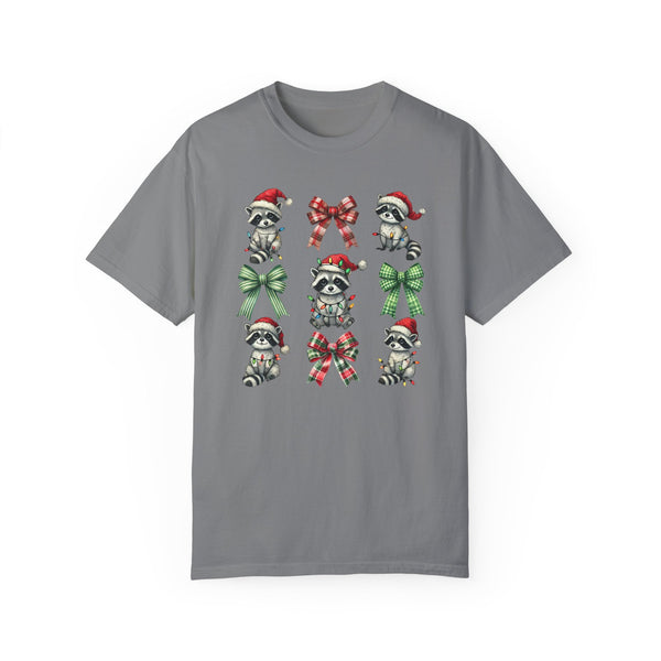 Raccoon Coquette Christmas Comfort Colors Unisex Garment-Dyed T-shirt