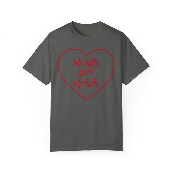 Sleigh Girl Sleigh Christmas Heart Comfort Colors Unisex Garment-Dyed T-shirt