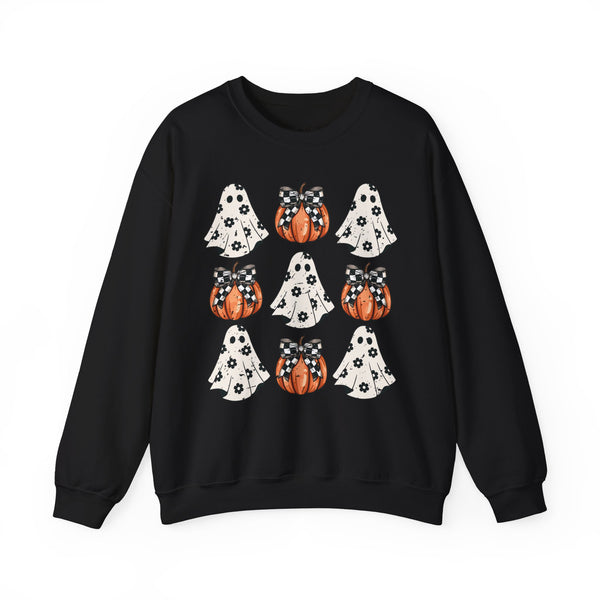 Ghosts and Pumpkins Halloween Unisex Heavy Blend Crewneck Sweatshirt