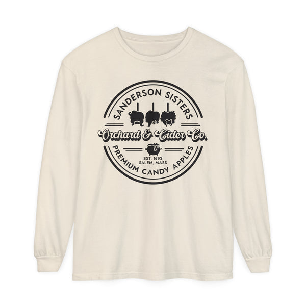 Sanderson Sisters Orchard and Co. Halloween Comfort Colors Unisex Garment-dyed Long Sleeve T-Shirt