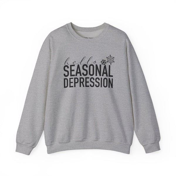 Hello Seasonal Depression Winter Mental Health Unisex Heavy Blend Crewneck Sweatshirt