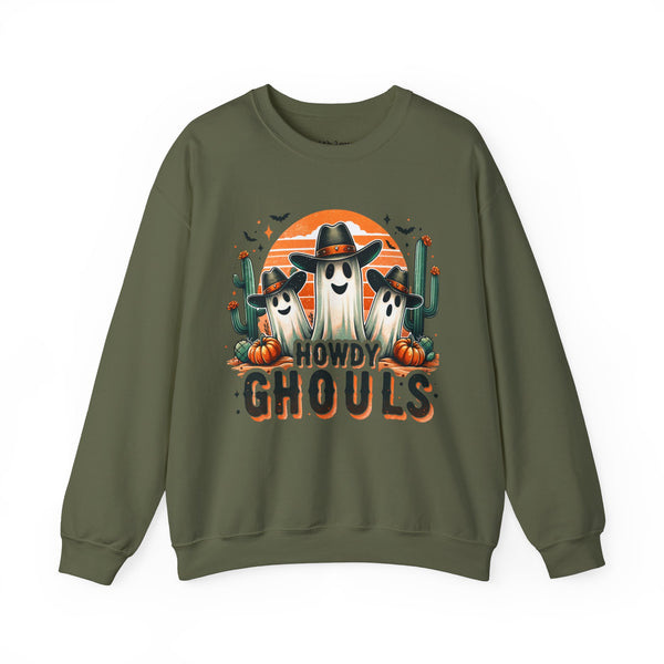 Howdy Ghouls Western Halloween Unisex Heavy Blend Crewneck Sweatshirt