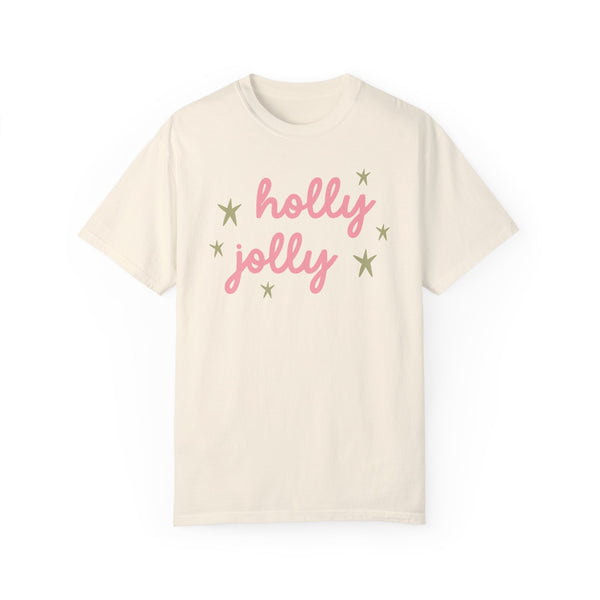 Holly Jolly Christmas Comfort Colors Unisex Garment-Dyed T-shirt