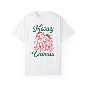 Meowy Catmas Christmas Comfort Colors Unisex Garment-Dyed T-shirt