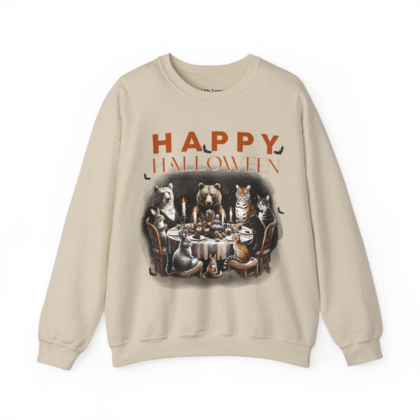 Happy Halloween Animals Unisex Heavy Blend Crewneck Sweatshirt