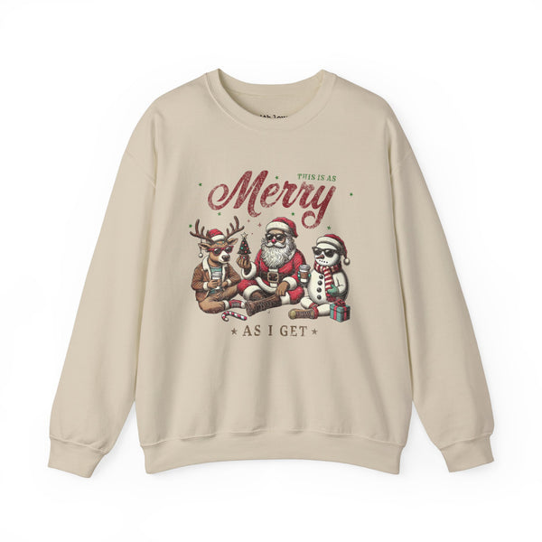 This Is As Merry As I Get Christmas Santa Unisex Heavy Blend Crewneck Sweatshirt