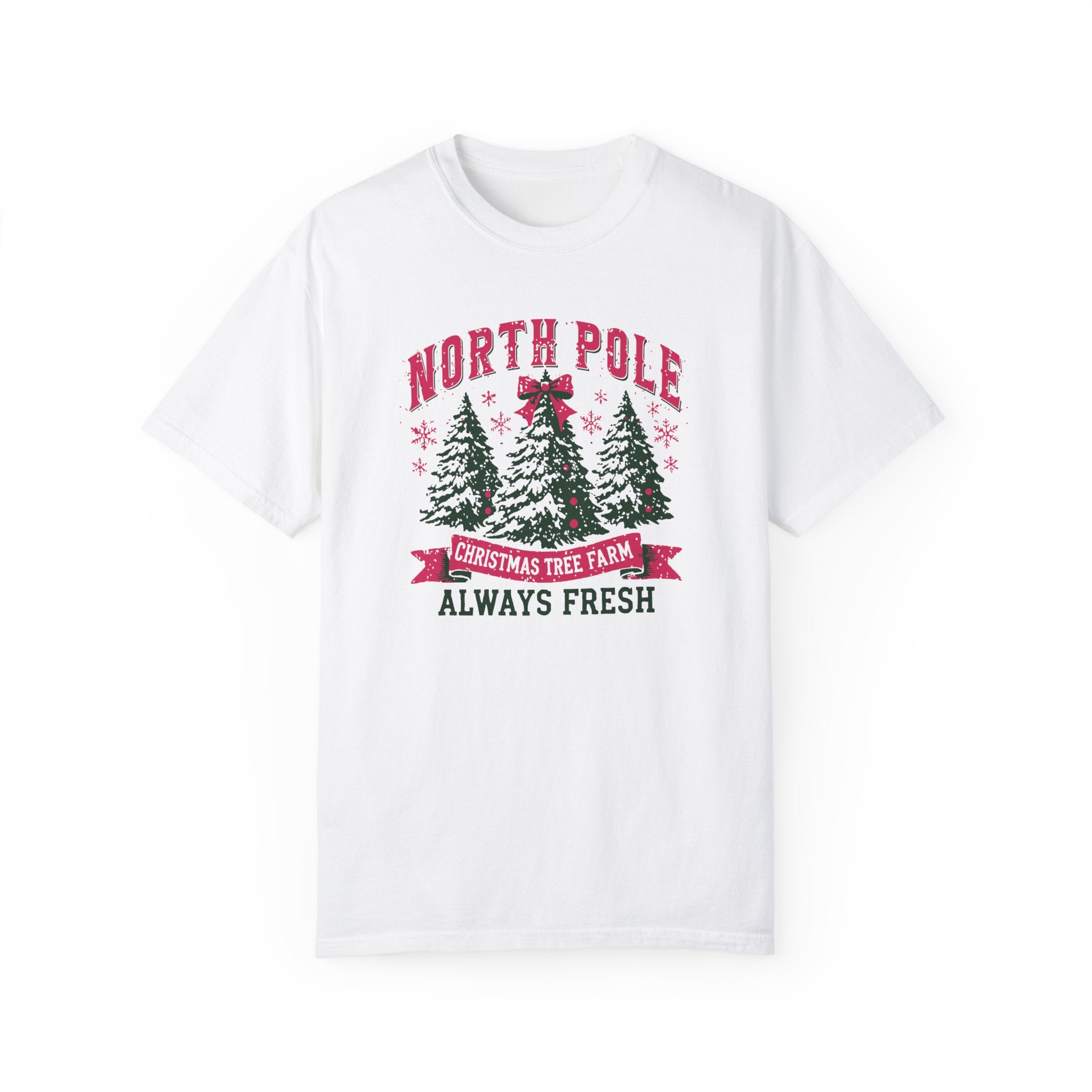 North Pole Christmas Tree Farm Comfort Colors Unisex Garment-Dyed T-shirt