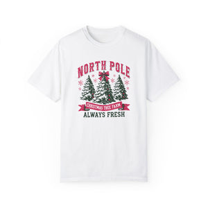 North Pole Christmas Tree Farm Comfort Colors Unisex Garment-Dyed T-shirt