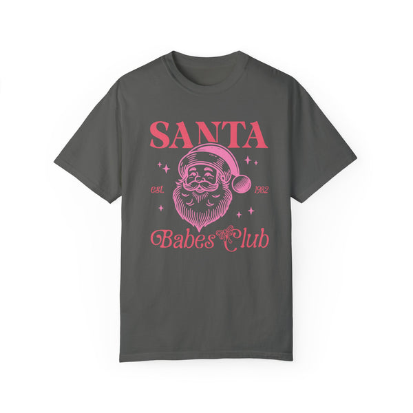 Santa Babes Club Christmas Comfort Colors Unisex Garment-Dyed T-shirt