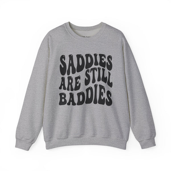 Saddies Are Still Baddies Mental Health Unisex Heavy Blend Crewneck Sweatshirt