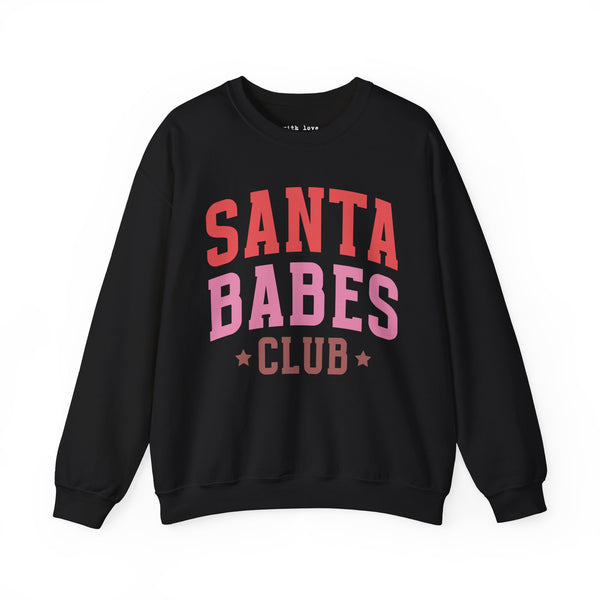 Santa Babes Club Christmas Unisex Heavy Blend Crewneck Sweatshirt