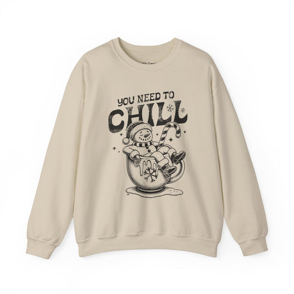 You Need to Chill Snowman Unisex Heavy Blend Crewneck Sweatshirt