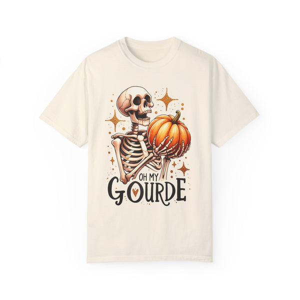 Oh My Gourde Skeleton Halloween Fall Pumpkin Comfort Colors Unisex Garment-Dyed T-shirt