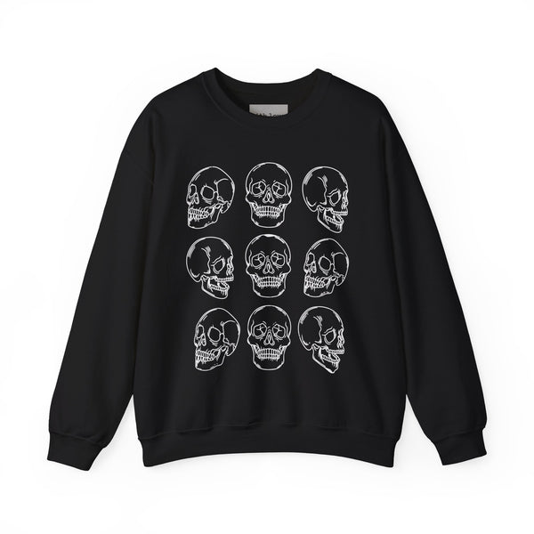 Skulls Halloween Edgy Grunge Unisex Heavy Blend Crewneck Sweatshirt