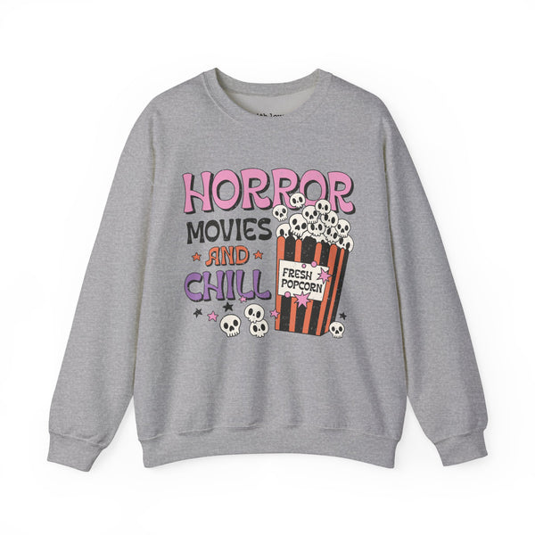 Horror Movies and Chill Unisex Heavy Blend Crewneck Sweatshirt