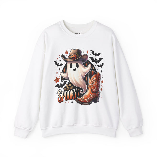 Boot Scootin Spooky Western Halloween Unisex Heavy Blend Crewneck Sweatshirt