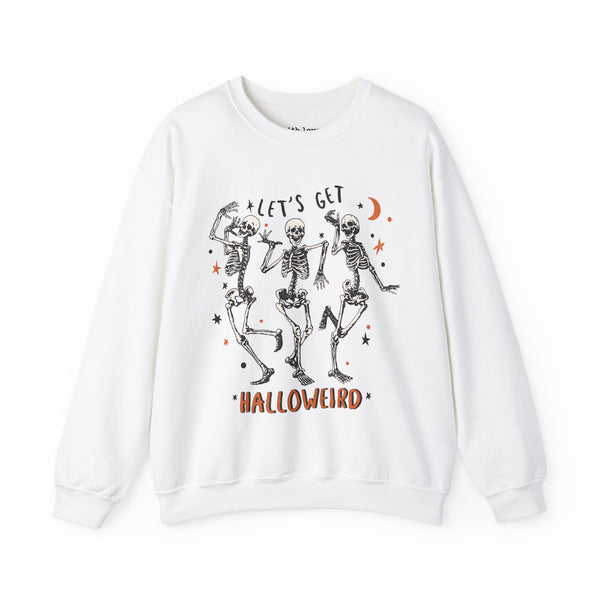 Let’s Get Halloweird Skeleton Halloween Unisex Heavy Blend Crewneck Sweatshirt