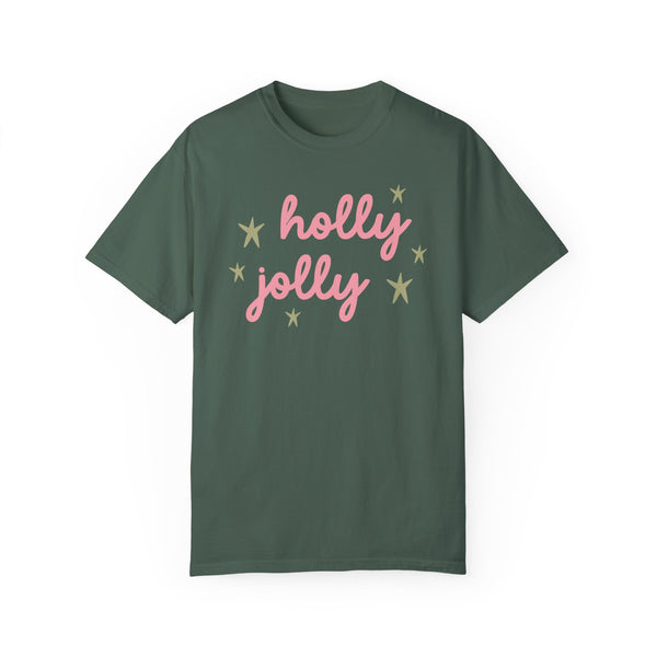 Holly Jolly Christmas Comfort Colors Unisex Garment-Dyed T-shirt