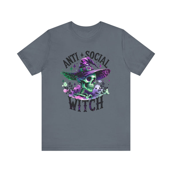 Anti Social Witch Social Anxiety Halloween Bella Canvas Unisex Jersey Short Sleeve Tee