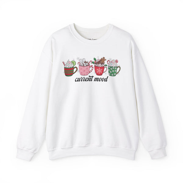 Current Mood Christmas Coffee Hot Cocoa Unisex Heavy Blend Crewneck Sweatshirt