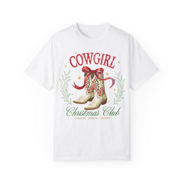 Cowgirl Christmas Club Western Comfort Colors Unisex Garment-Dyed T-shirt